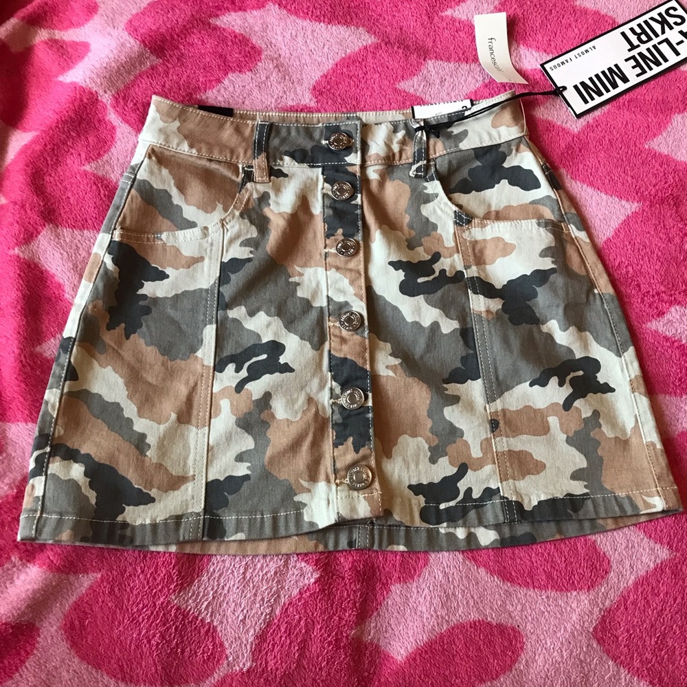 Camo A-Line mini skirt